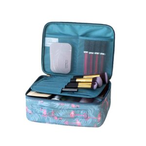 Flamingo Print Large Capacity Makeup Case